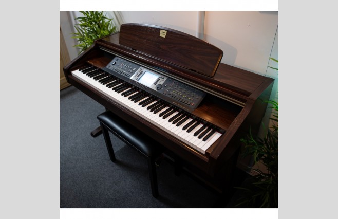 Used Yamaha CVP205 Satin Mahogany Digital Piano Complete Package (SN:601161) - Image 5